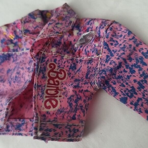 Vintage 1989 Barbie The Beat Purple Pink Denim Jacket in great condition - Picture 2 of 8